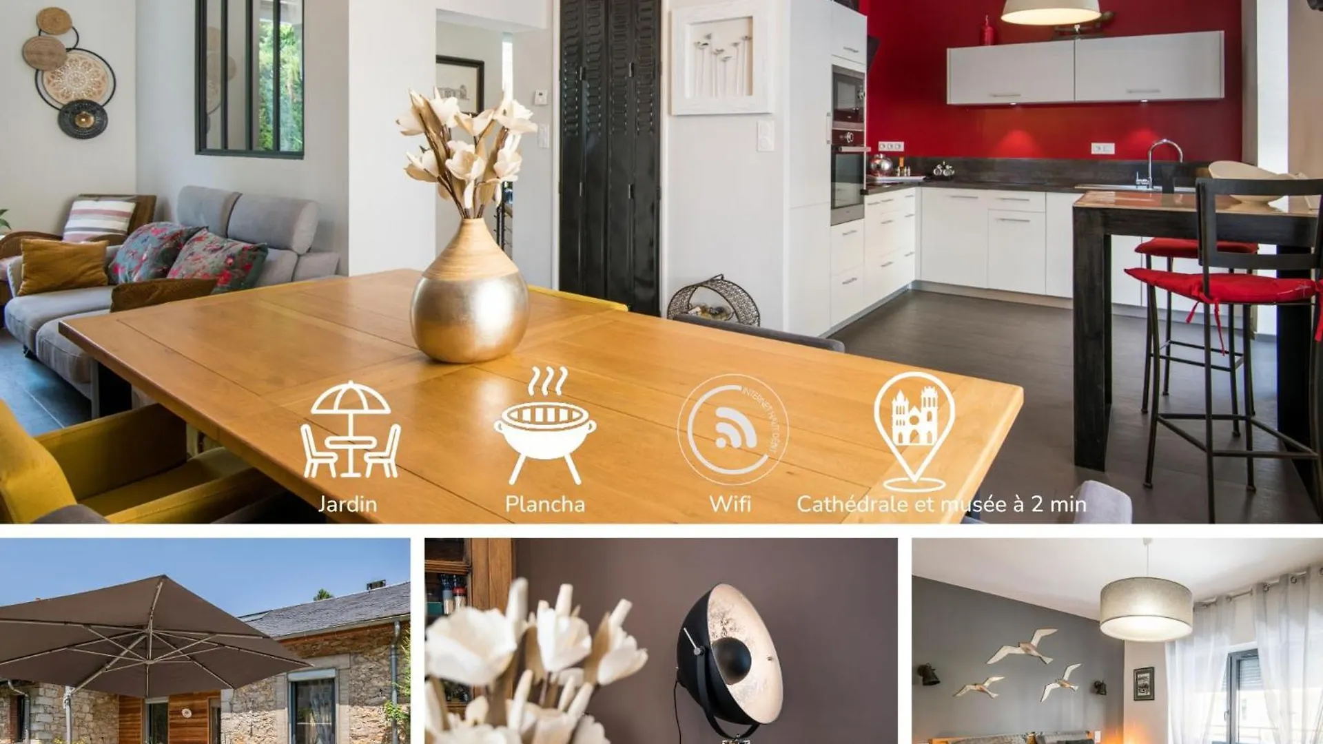 La Ruthenoise - Elegance, Clim, Parking & Jardin